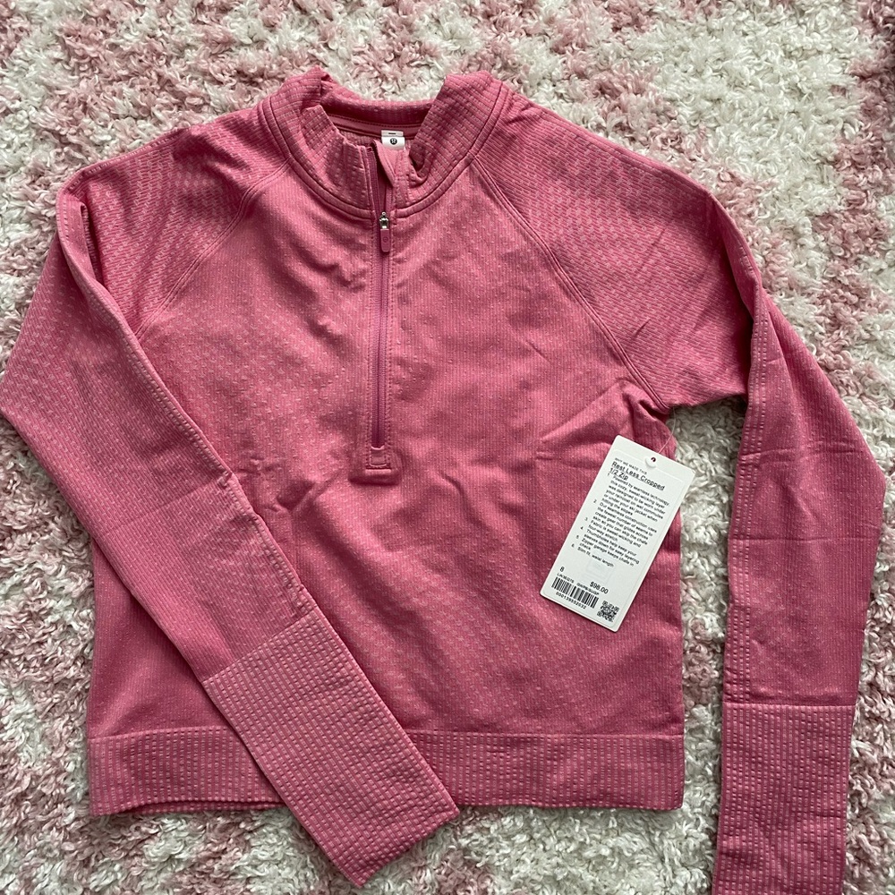 Lululemon Rest Less cropped half zip